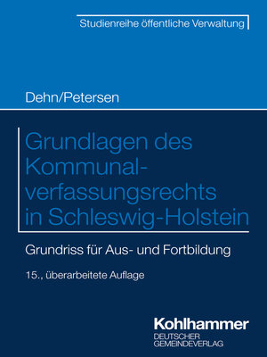 cover image of Grundlagen des Kommunalverfassungsrechts in Schleswig-Holstein
